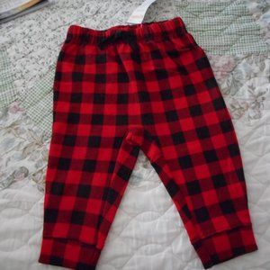 New GYMBOREE Boy 12 18 M Red Black Pants